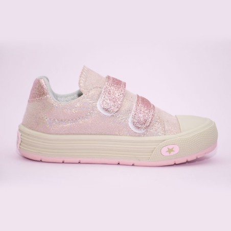 Zapatillas CS Derby velcro Rosa Shine