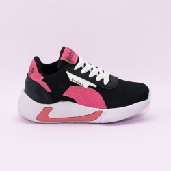 Zapatillas Gurises 370 Negro Fucsia