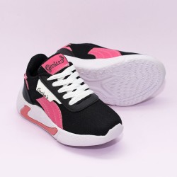 Zapatillas Gurises 370 Negro Fucsia